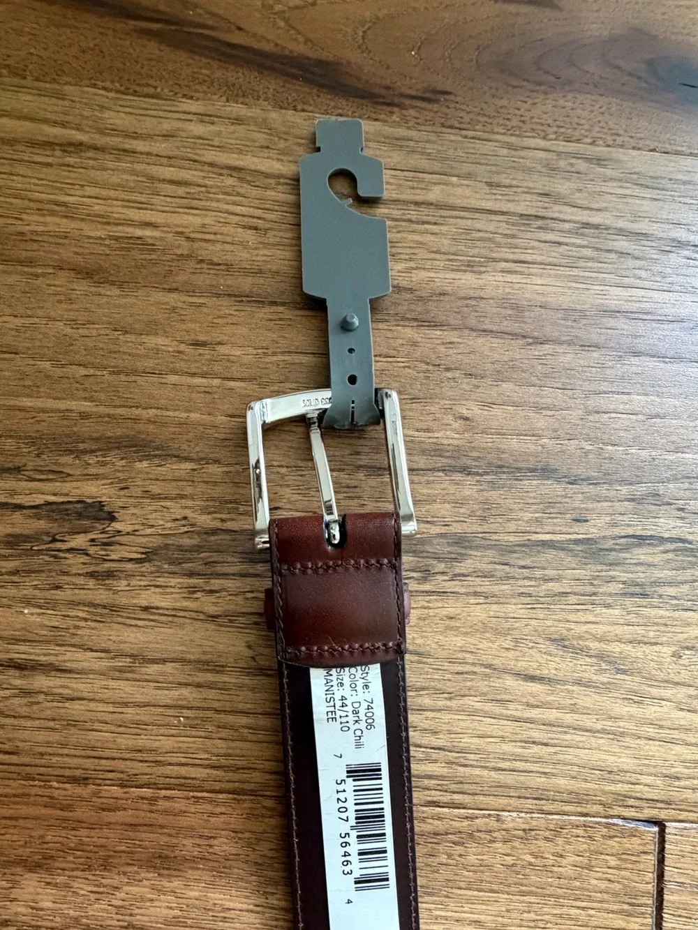 New Allen Edmonds Men's Manistee Brown Perforated Leather Dress Belt Sz 44